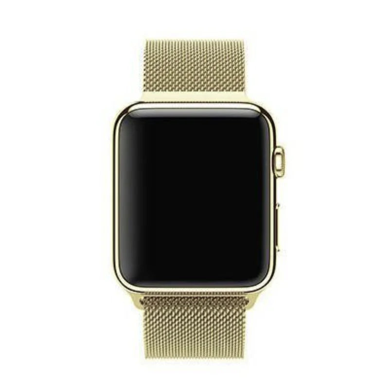 Soft Gold | Apple Watch Milanese Magnetic Loop Strap | Stainless Steel Band  | 42mm / 44mm / 45mm
