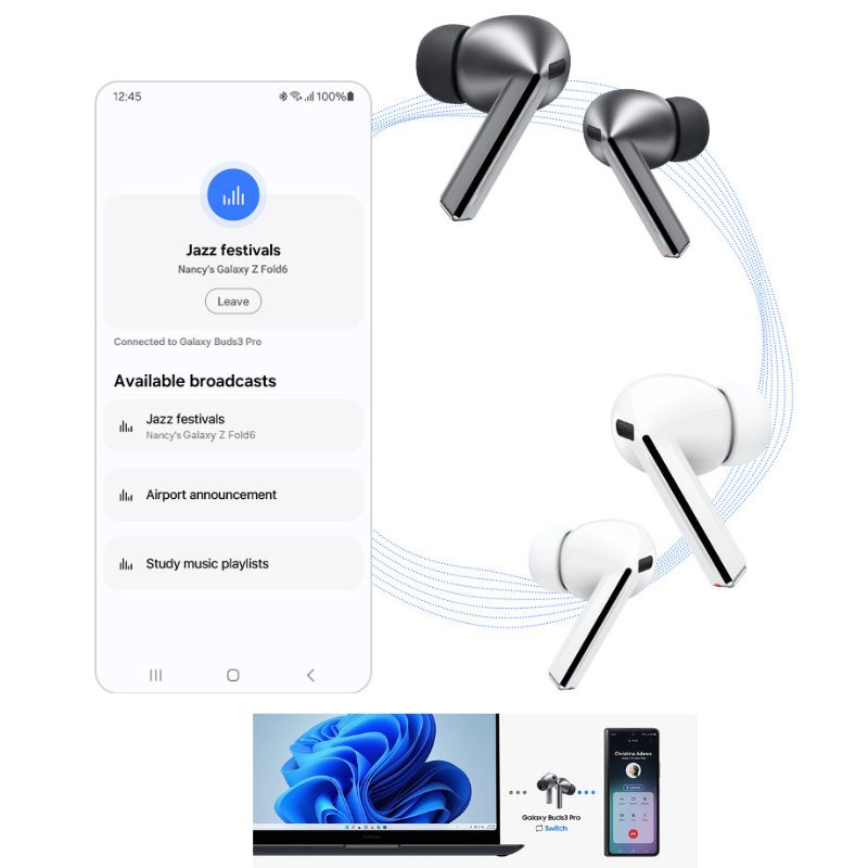 Samsung Galaxy Buds 3 (3rd Gen) – ANC, Adaptive AI & Immersive Sound