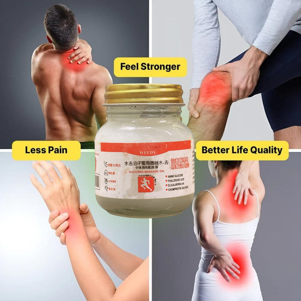 WEEDY Top Japanese Pain Gel | Rapid Relief from Muscle Tension | 100g | Soothing Massage Gel