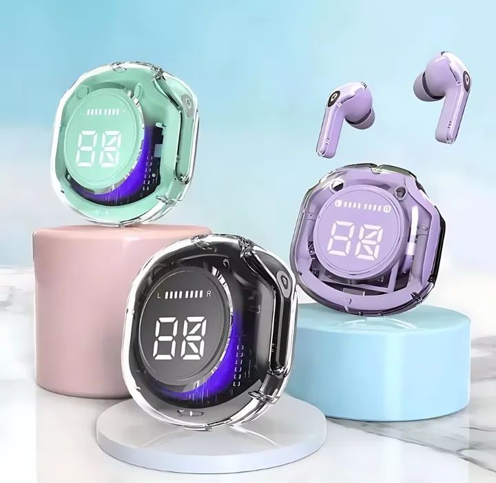 Air 39 Transparent  Earbuds – Touch Control, 7H Playtime, LED Display