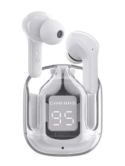 Air31 Earbuds Wireless | Crystal Transparent | LED Digital Display Airpods