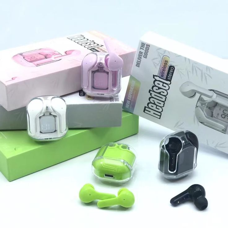 Air31 Earbuds Wireless | Crystal Transparent | LED Digital Display Airpods