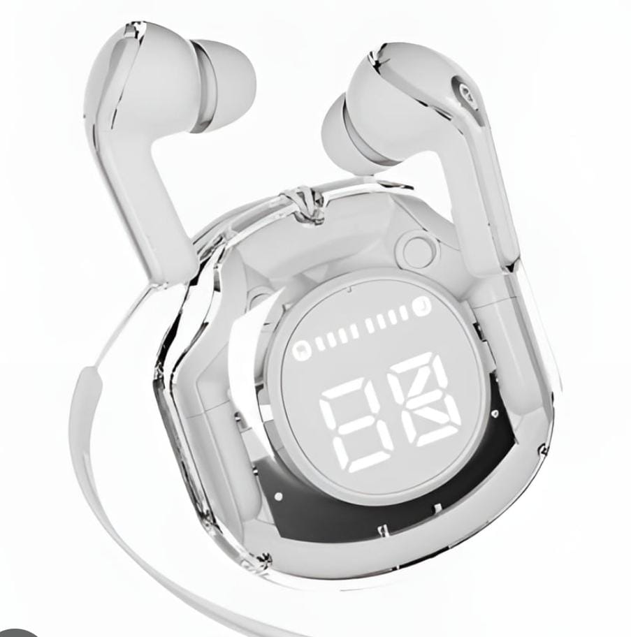 Air 39 Transparent  Earbuds – Touch Control, 7H Playtime, LED Display