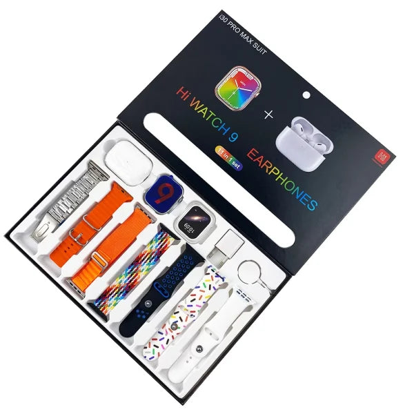 I30 Pro Max Multi-Function Smart Watch + Free Earbuds (11 in 1)