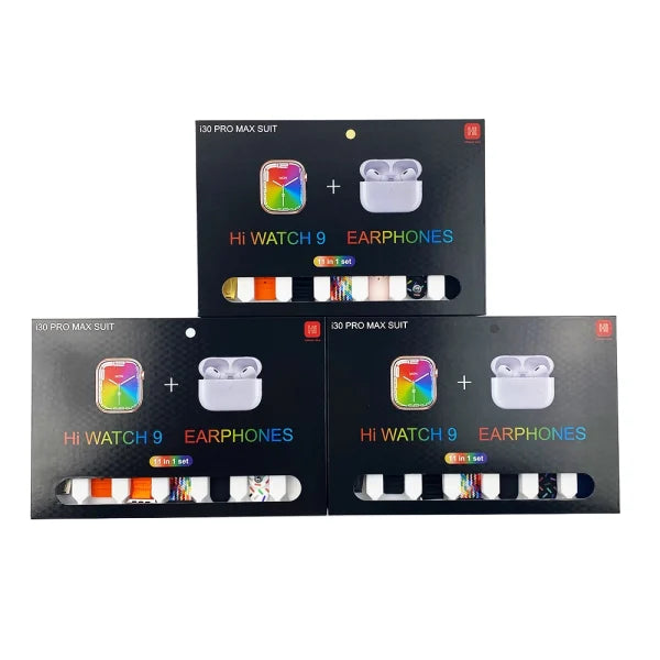 I30 Pro Max Multi-Function Smart Watch + Free Earbuds (11 in 1)