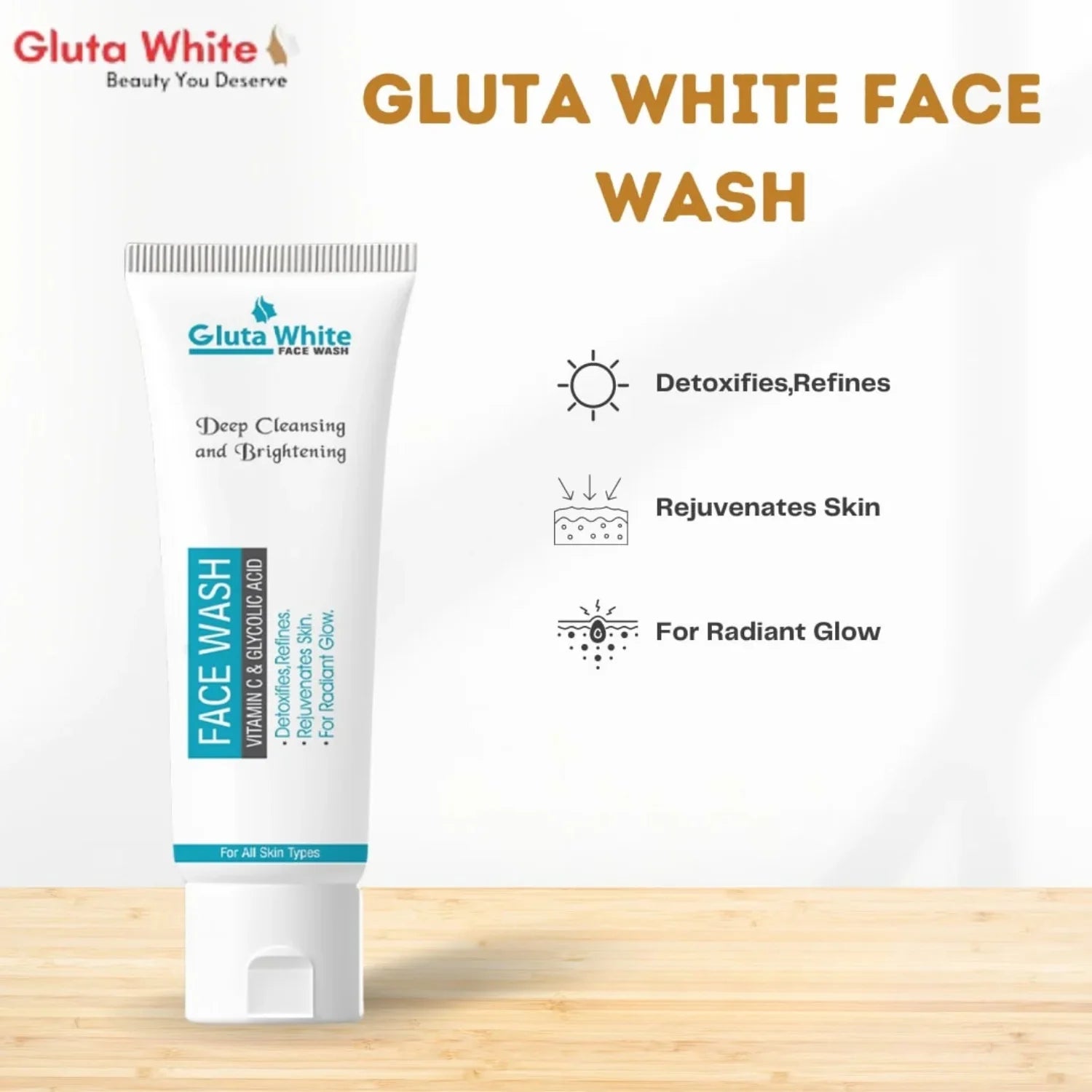 Gluta White Day & Night Cream | Whitening Anti-Aging Hydrating 50g Face Care